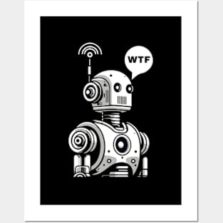 Robot Becomes Aware Posters and Art